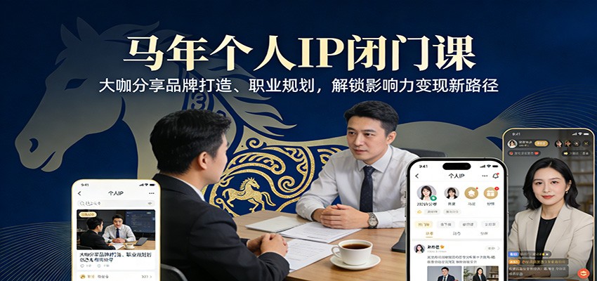 马年个人IP闭门课，大咖分享品牌打造、职业规划，解锁影响力变现新路径-宝藏屋创业网