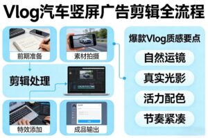Vlog感觉汽车竖屏广告剪辑脚本全流程，拿捏爆款Vlog质感-宝藏屋创业网