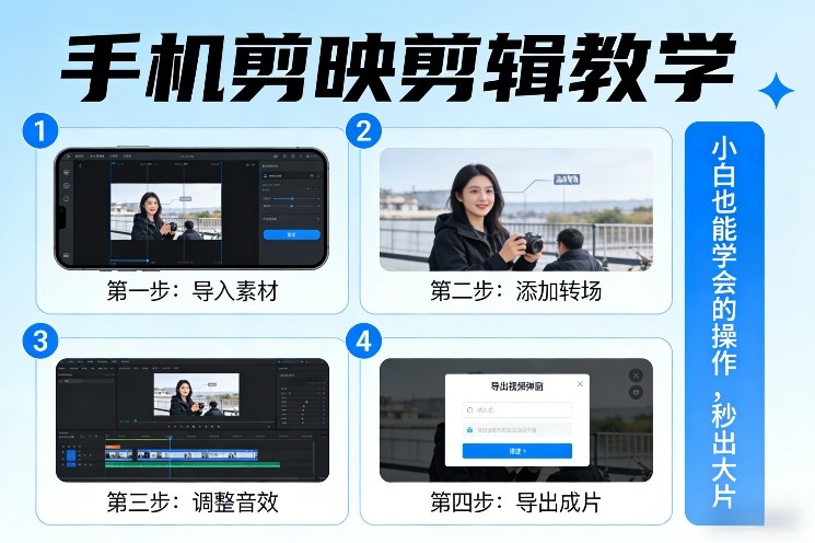 手机剪映剪辑教学，小白也能学会的操作，秒出大片-宝藏屋创业网