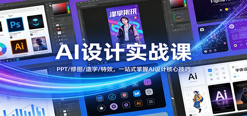 AI设计实战课：PPT/修图/造字/特效，一站式掌握AI设计核心技巧-宝藏屋创业网