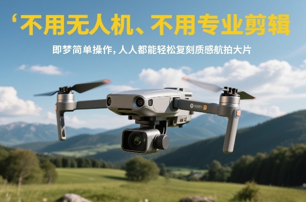 不用无人机、不用专业剪辑，即梦简单操作，人人都能轻松复刻质感航拍大片-宝藏屋创业网