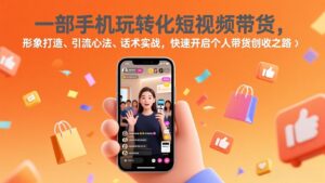 一部手机玩转化短视频带货，形象打造、引流心法、话术实战，快速开启个人带货创收之路-宝藏屋创业网