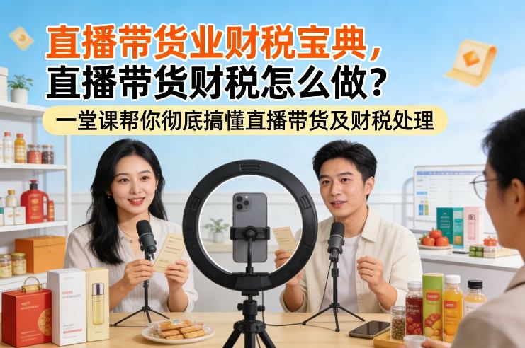 直播带货业财税宝典，直播带货财税怎么做？一堂课帮你彻底搞懂直播带货及财税处理-宝藏屋创业网