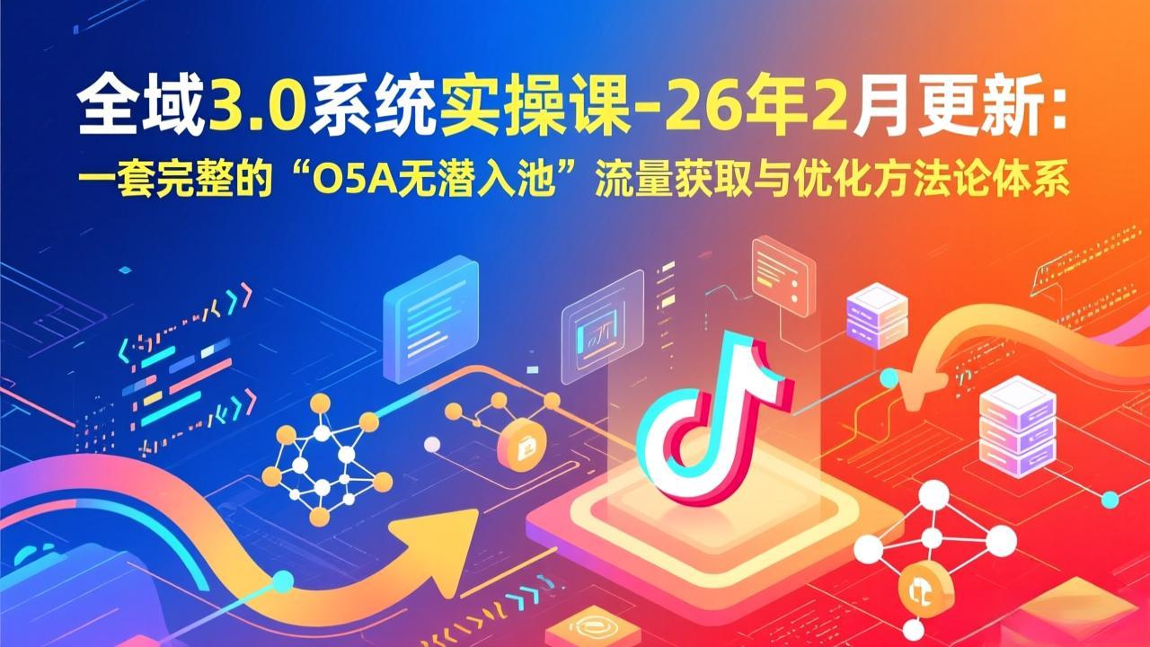 全域3.0系统实操课-26年2月更新：一套完整的“O5A无潜入池”流量获取与优化方法论体系-宝藏屋创业网