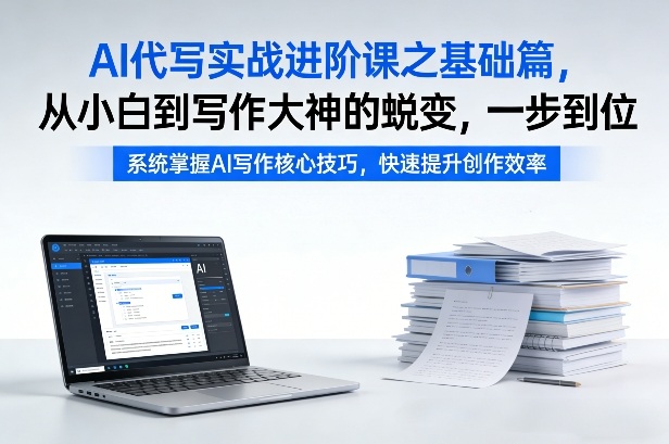 AI代写实战进阶课之基础篇，从小白到写作大神的蜕变，一步到位【揭秘】-宝藏屋创业网