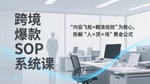 跨境爆款SOP系统课,“内容飞轮+精准投放”为核心,拆解“人×货×场”黄金公式-宝藏屋创业网