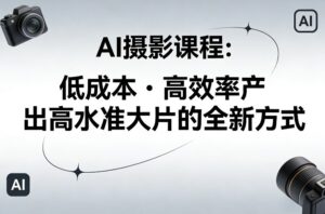 AI摄影课程,低成本高效率产出高水准大片的全新方式-宝藏屋创业网