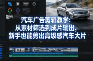 汽车广告剪辑教学：从素材筛选到成片输出，新手也能剪出高级感汽车大片-宝藏屋创业网