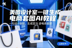 美图设计室一键生成电商套图AI教程,一句话一张图,生成亚马逊电商套图-宝藏屋创业网