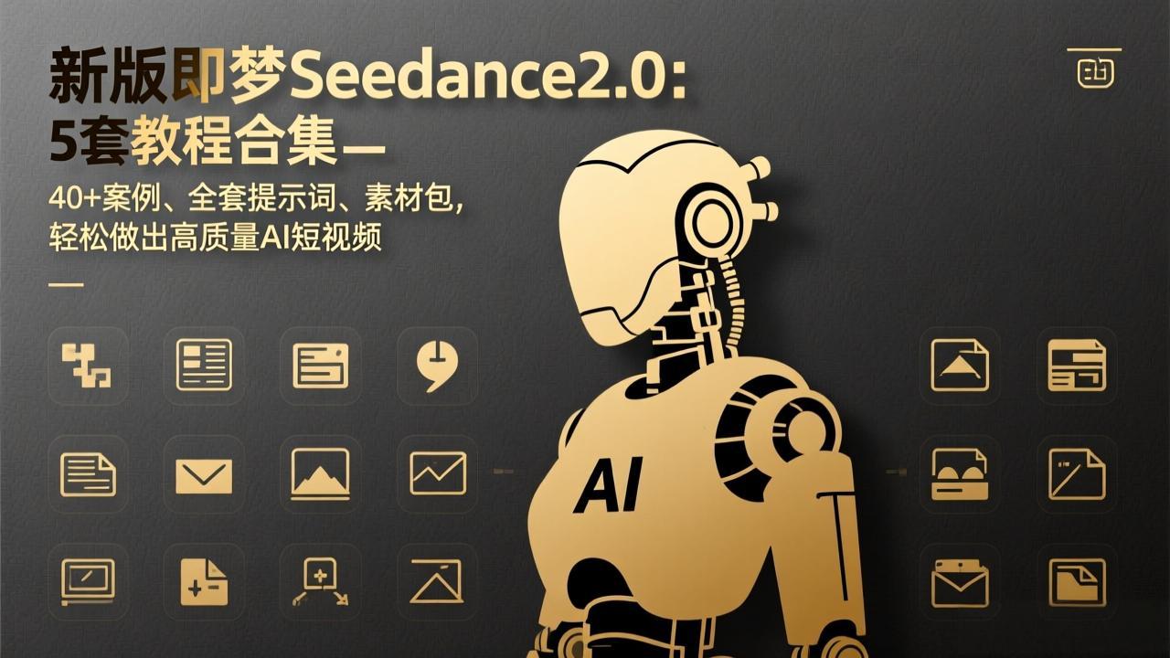 新版即梦Seedance2.0：5套教程合集，40+案例、全套提示词、素材包，轻松做出高质量AI短视频-宝藏屋创业网