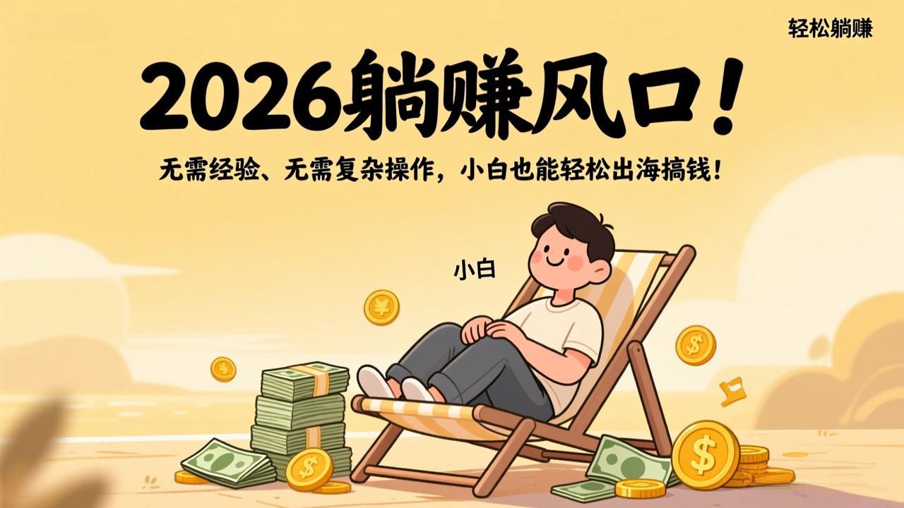 2026躺赚风口！无需经验、无需复杂操作，小白也能轻松出海搞钱！-宝藏屋创业网