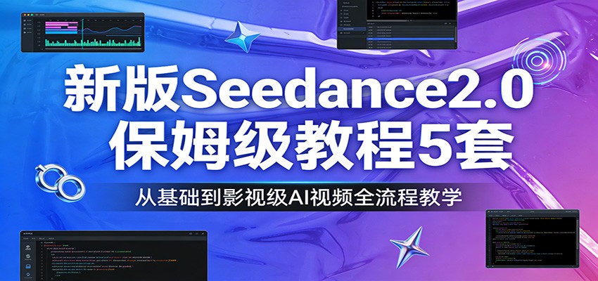 新版Seedance2.0保姆级教程5套：从基础到影视级AI视频全流程教学-宝藏屋创业网