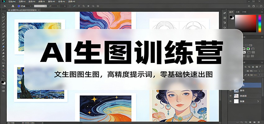 AI生图训练营：文生图图生图，高精度提示词，零基础快速出图-宝藏屋创业网