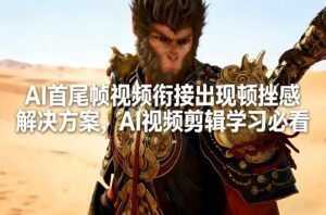 AI首尾帧视频衔接出现顿挫感解决方案，AI视频剪辑学习必看-宝藏屋创业网