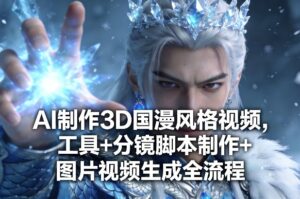AI制作3D国漫风格视频，工具+分镜脚本制作+图片视频生成全流程-宝藏屋创业网