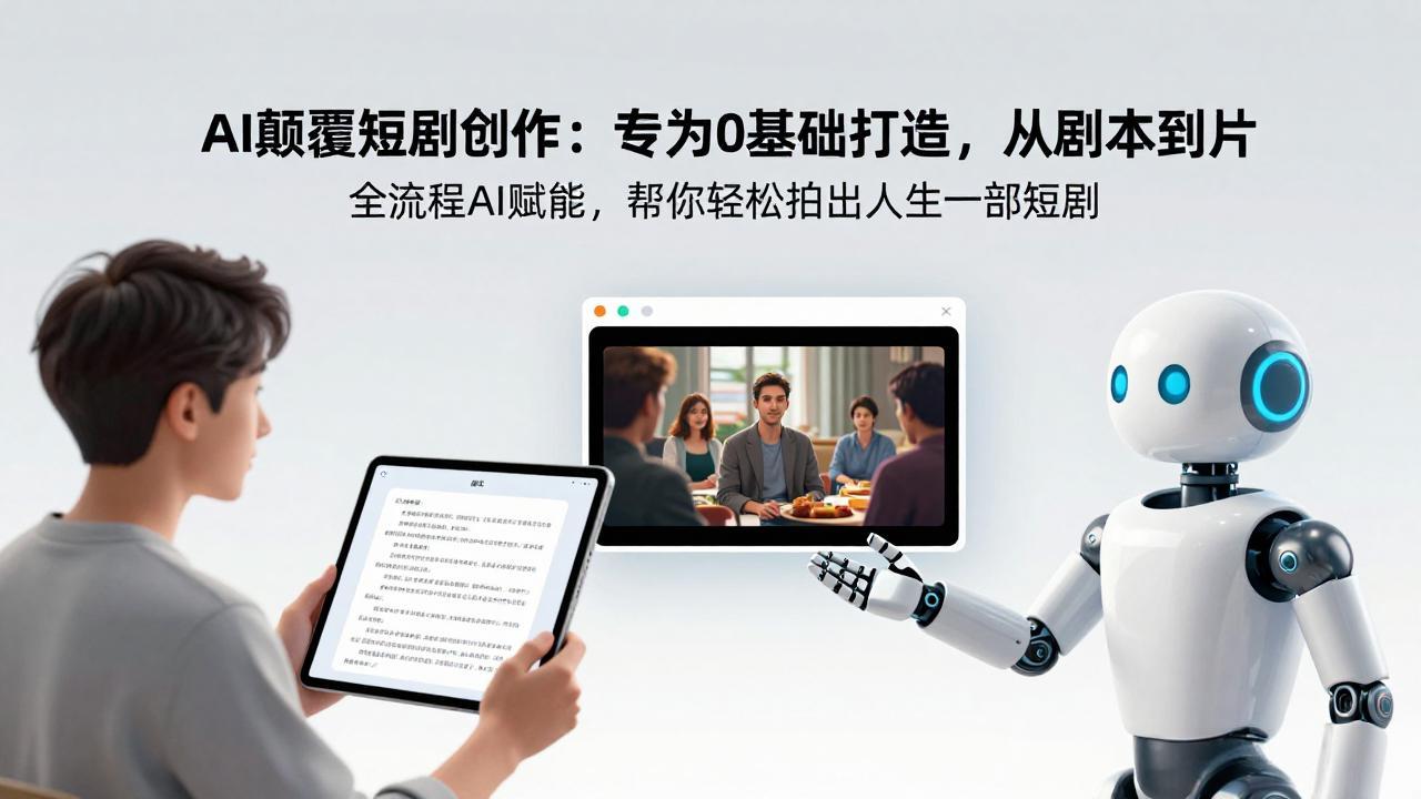 AI颠覆短剧创作：专为0基础打造，从剧本到成片全流程AI赋能，帮你轻松拍出人生第一部短剧-宝藏屋创业网