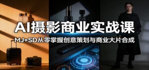 AI摄影商业实战课：MJ+SD从零掌握创意策划与商业大片合成-宝藏屋创业网