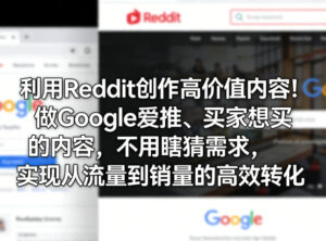 利用Reddit创作高价值内容!做Google爱推、买家想买的内容,不用瞎猜需求,实现从流量到销量的高效转化-宝藏屋创业网