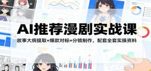 AI推荐漫剧实战课：故事大纲提取+爆款对标+分镜制作，配套全套实操资料-宝藏屋创业网