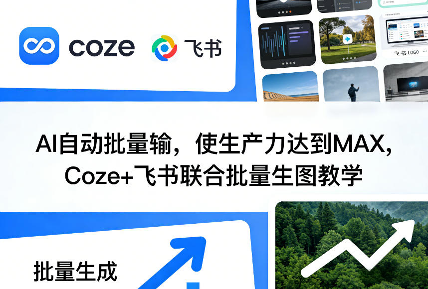 AI自动批量输，使生产力达到MAX，Coze+飞书联合批量生图教学-宝藏屋创业网
