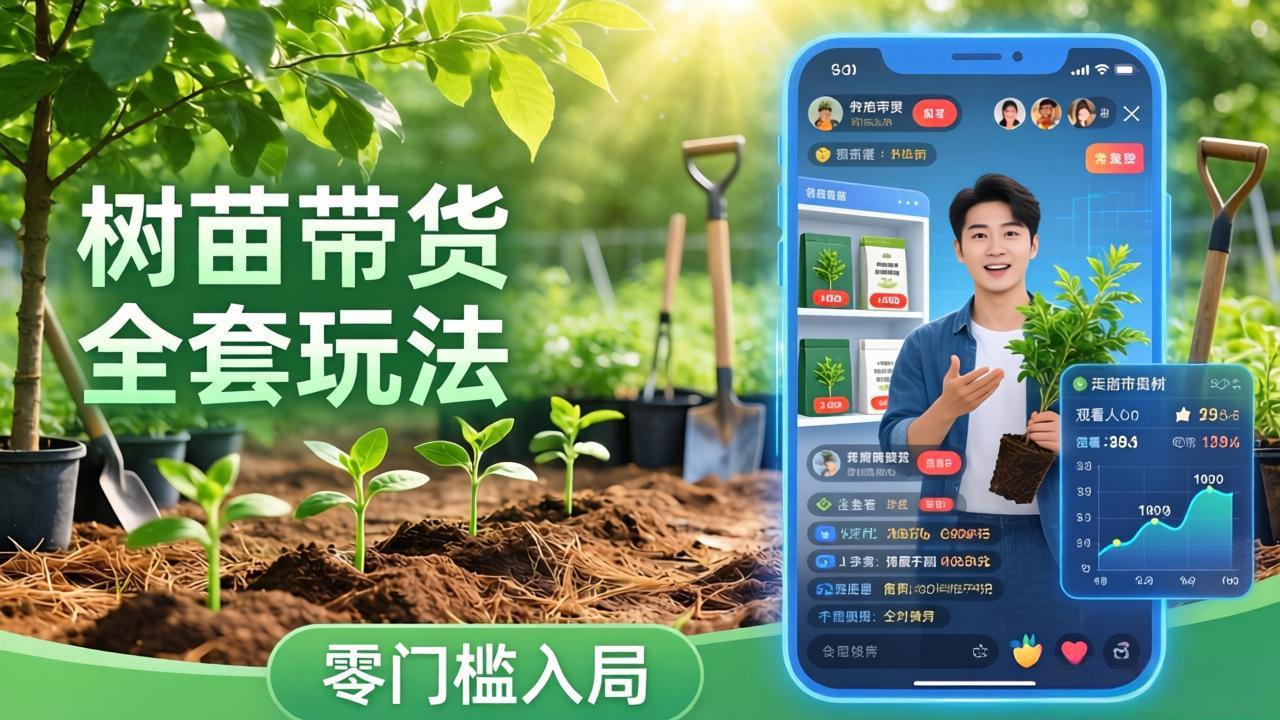 视频号AI树苗带货全套玩法：零门槛入局，掌握豆包、千问等AI工具制作树苗视频的全套流程-宝藏屋创业网