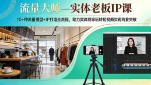 流量大师—实体老板IP课：10+种流量模型+IP打造全流程，助力实体商家玩转短视频实现商业突破-宝藏屋创业网