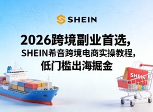 2026跨境副业首选，SHEIN希音跨境电商实操教程，低门槛出海掘金-宝藏屋创业网