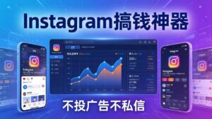 Instagram搞钱神器:月涨6万粉+月入5万刀,不投广告不私信,靠算法+低价产品-宝藏屋创业网