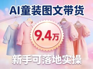 AI童装图文带货拆解，累计出单9.4W，新手可落地实操-宝藏屋创业网