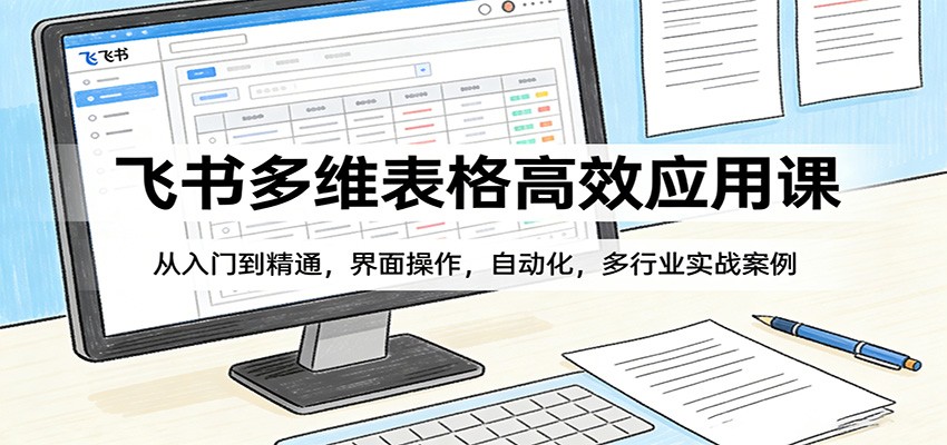 飞书多维表格高效应用课：从入门到精通，界面操作，自动化，多行业实战案例-宝藏屋创业网