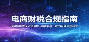 电商财税合规指南：全税种解析+风险管控+纳税筹划，助力企业合规经营-宝藏屋创业网