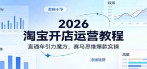 2026淘宝开店运营教程:直通车引力魔方,赛马思维爆款实操-宝藏屋创业网