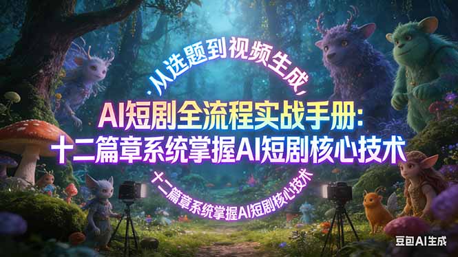 AI 短剧全流程实战手册：从选题到视频生成，十二篇章系统掌握 AI 短剧核心技术-宝藏屋创业网