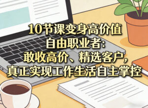 10节课变身高价值自由职业者:敢收高价、精选客户,真正实现工作生活自主掌控-宝藏屋创业网