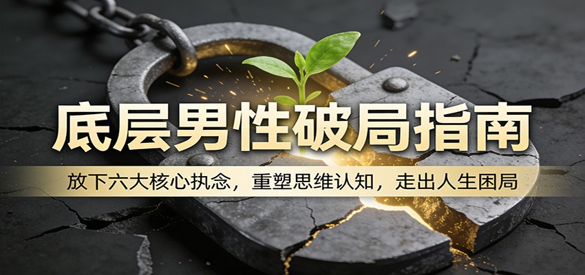 底层男性破局指南：放下六大核心执念，重塑思维认知，走出人生困局-宝藏屋创业网