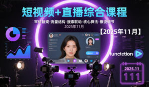 短视频+直播综合课程，审核新规-流量结构-搜索联动-核心算法-推流细节【更新3月】-宝藏屋创业网