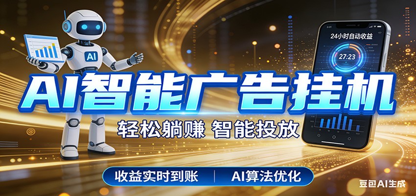 智能广告挂机新时代，利用碎片化时间实现稳定被动收益，AI帮你持续盈利-宝藏屋创业网
