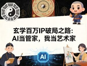 玄学百万IP破局之路：AI当管家，我当艺术家-宝藏屋创业网