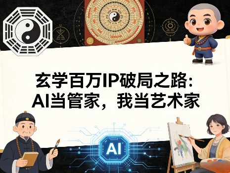 玄学百万IP破局之路：AI当管家，我当艺术家-宝藏屋创业网