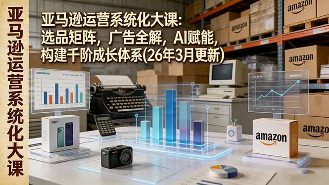 亚马逊运营系统化大课：选品矩阵，广告全解，AI赋能，构建千阶成长体系(26年3月更新-宝藏屋创业网