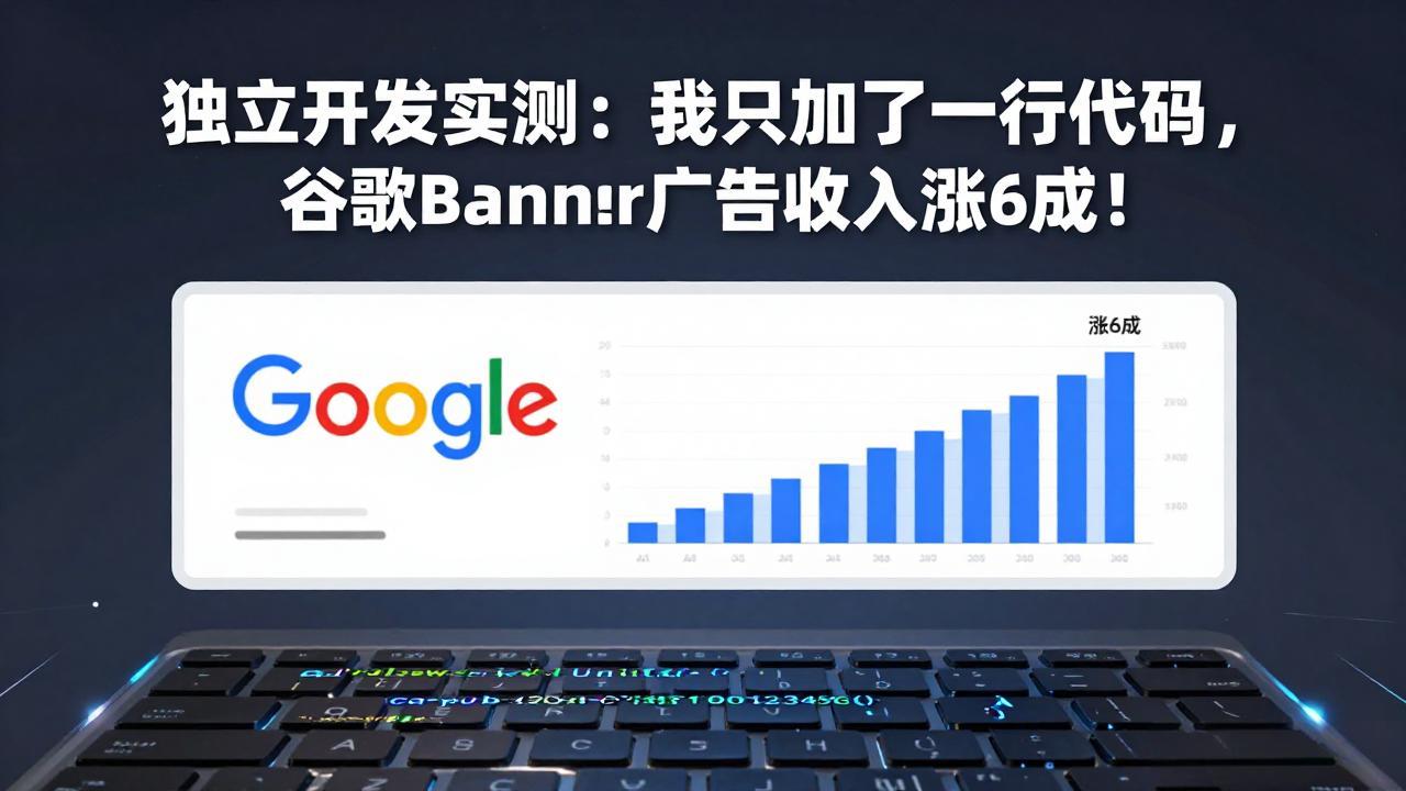 付费文章：独立开发实测：我只加了一行代码，谷歌Banner广告收入涨6成！-宝藏屋创业网