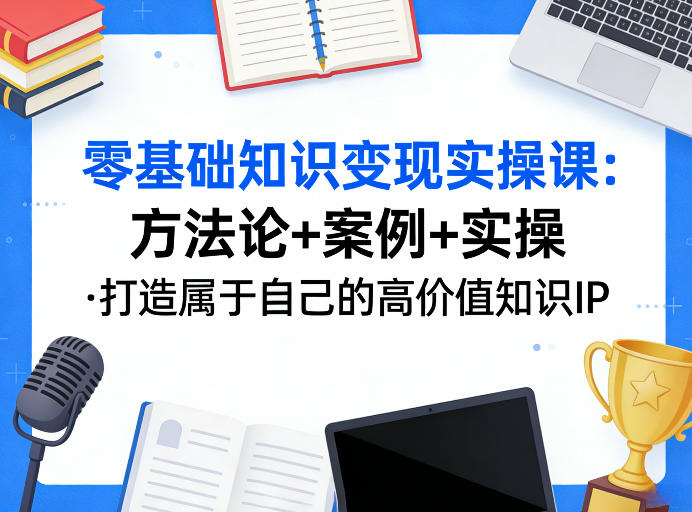 零基础知识变现实操课，方法论+案例+实操，打造属于自己的高价值知识IP-宝藏屋创业网