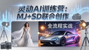 灵动AI训练营-3.0课程：MJ+SD联合创作，从婚纱大片到汽车广告，摄影后期全流程实战-宝藏屋创业网