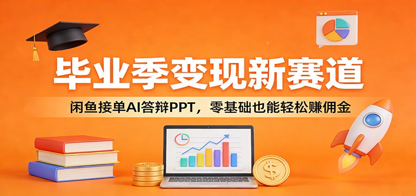 毕业季变现新赛道：闲鱼接单AI答辩PPT，零基础也能轻松赚佣金-宝藏屋创业网