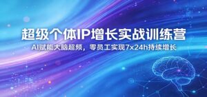 超级个体IP增长实战训练营:AI赋能大脑超频,零员工实现7x24h持续增长(更新)-宝藏屋创业网