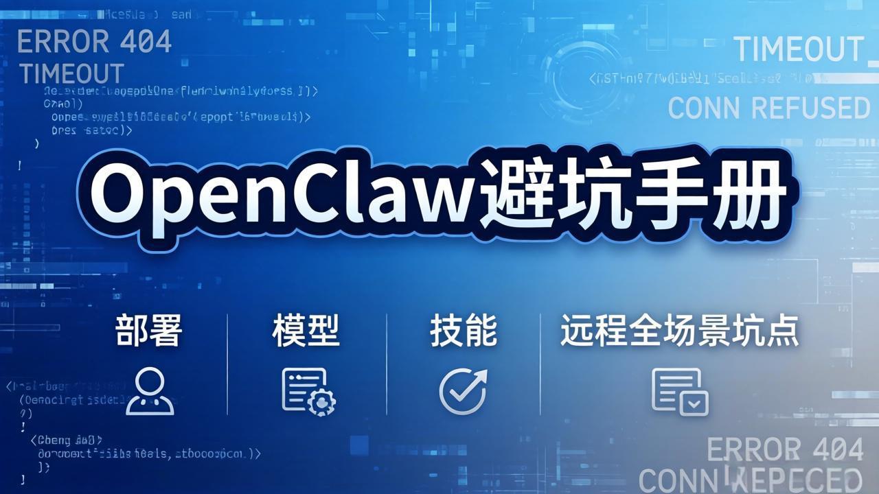 OpenClaw避坑手册：部署+模型+技能+远程全场景坑点，一次性给你说全，少走弯路-宝藏屋创业网