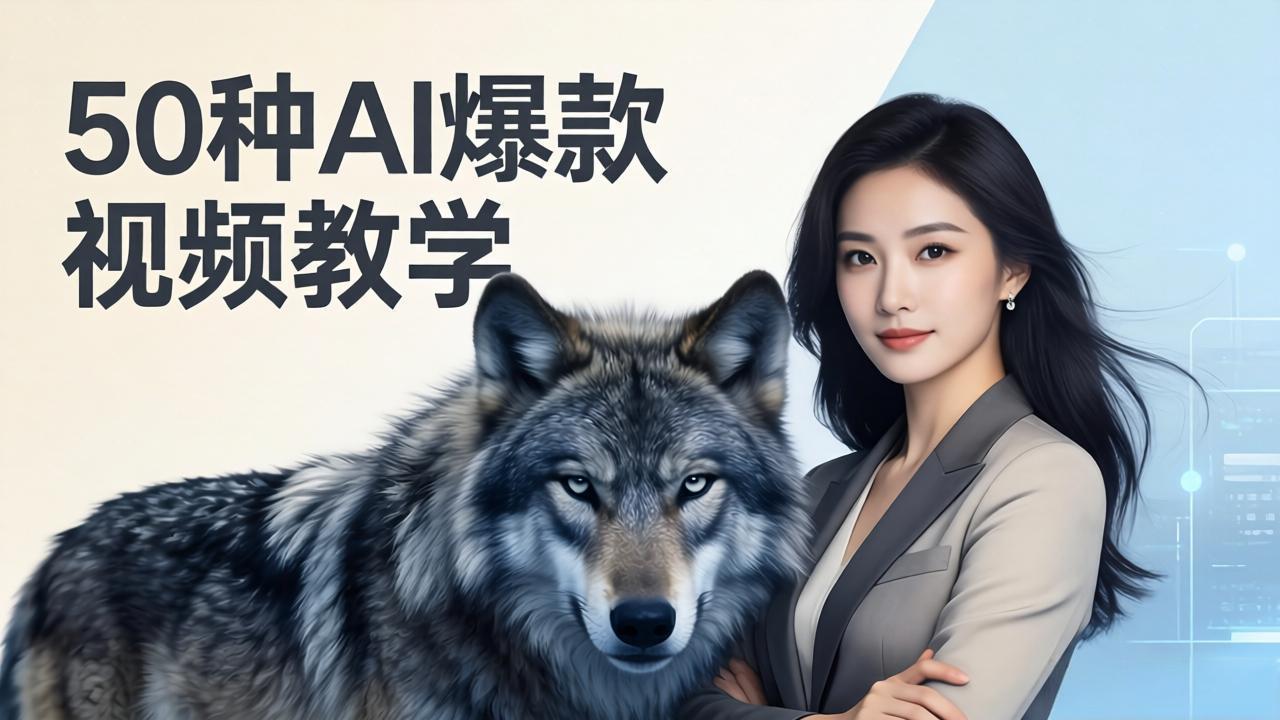 50种AI爆款视频教学：影视级古诗词+治愈萌宠+山海经蛟龙，高阶宝典商业落地-宝藏屋创业网