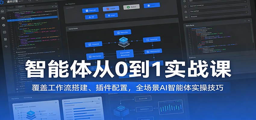 智能体从0到1实战课：覆盖工作流搭建、插件配置，全场景AI智能体实操技巧-宝藏屋创业网