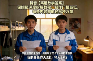 抖音【离谱数学答案】保姆级深度拆解教程,制作门槛巨低,每条内容都能轻松冲万赞,附详细步骤-宝藏屋创业网