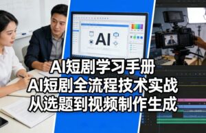 AI短剧学习手册,AI短剧全流程技术实战,从选题到视频制作生成-宝藏屋创业网